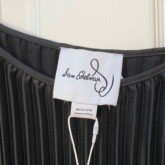 Sam Edelman Black Midi Pleated Dress - Picture 10 of 13